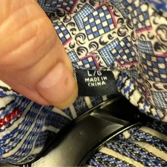 Robert Graham Mens Button Down Shirt Multicolored  Striped Flip Cuff Size Large - Picture 9 of 13